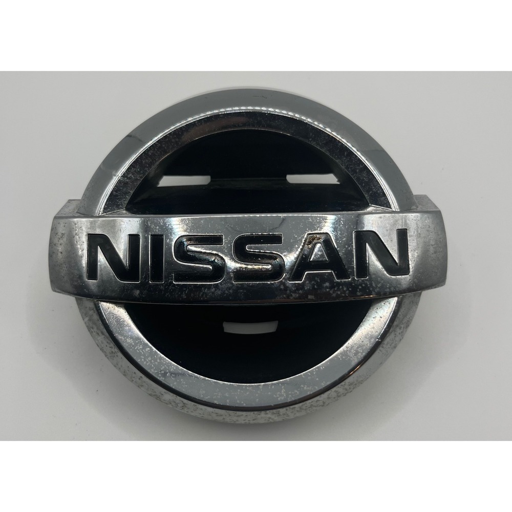Nissan Front Grille Emblem Chrome Logo Badge Symbol OEM Used Pitting Fair